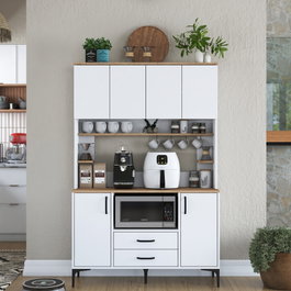 Hanah Home Gabinete multipropósito Blanco y Nuez